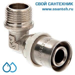 01023 Угольник пресс с переходом на нар.р. 16 х 1/2"