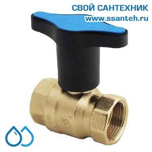 14673 HERZ 1220655 Кран шаровой синяя ручка, DN40, PN25, -30...+150°C, Kvs 165 м3/час, без покрытия
