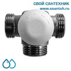 16277 HERZ 1776145 Клапан трехходовой разделительный трехосевой, CALIS TS 3D, DN20, PN10, Kvs 4,2 м3/час, +120°C, слева направо