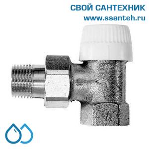 17969 Honeywell V2000EUB10 Клапан термостатический радиаторный угловой, 3/8", Kvs 1.7, Ру 10, 130 С, dPmax=1бар, высокий расход
