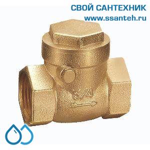 19309 Клапан обратный горизонтальный лепестковый латунный, PN16, 3/4"